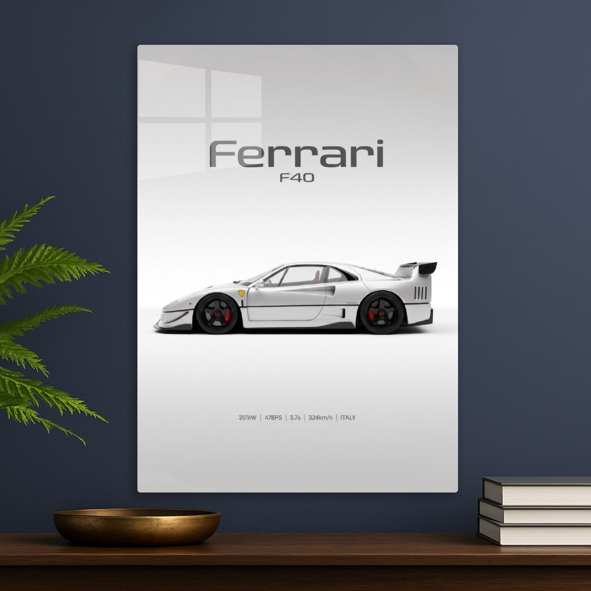 FERRARI F40 white car
