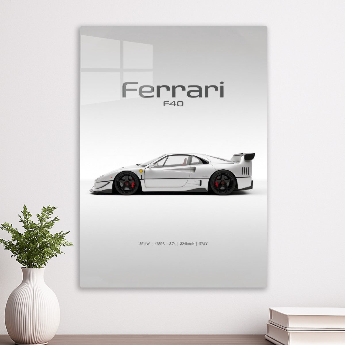 FERRARI F40 white car