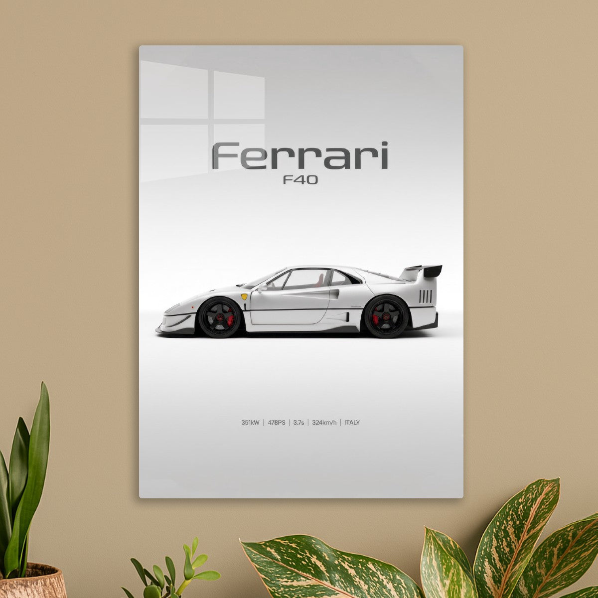 FERRARI F40 white car