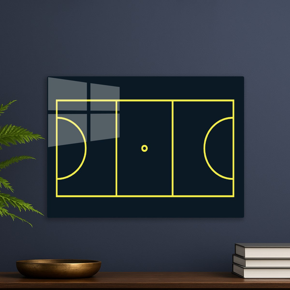 Minimalist Netball Court Art