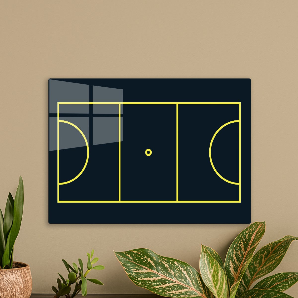 Minimalist Netball Court Art