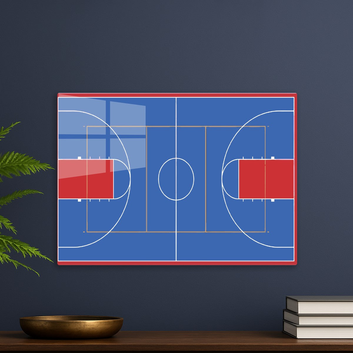 Vibrant Basketball Court Blue