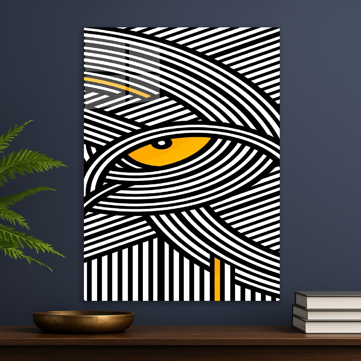 Hypnotic Eye Line Art