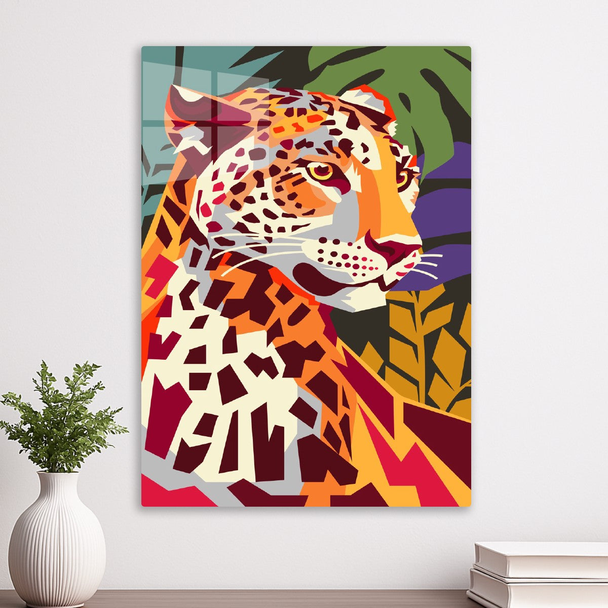 Colorful Geometric Leopard