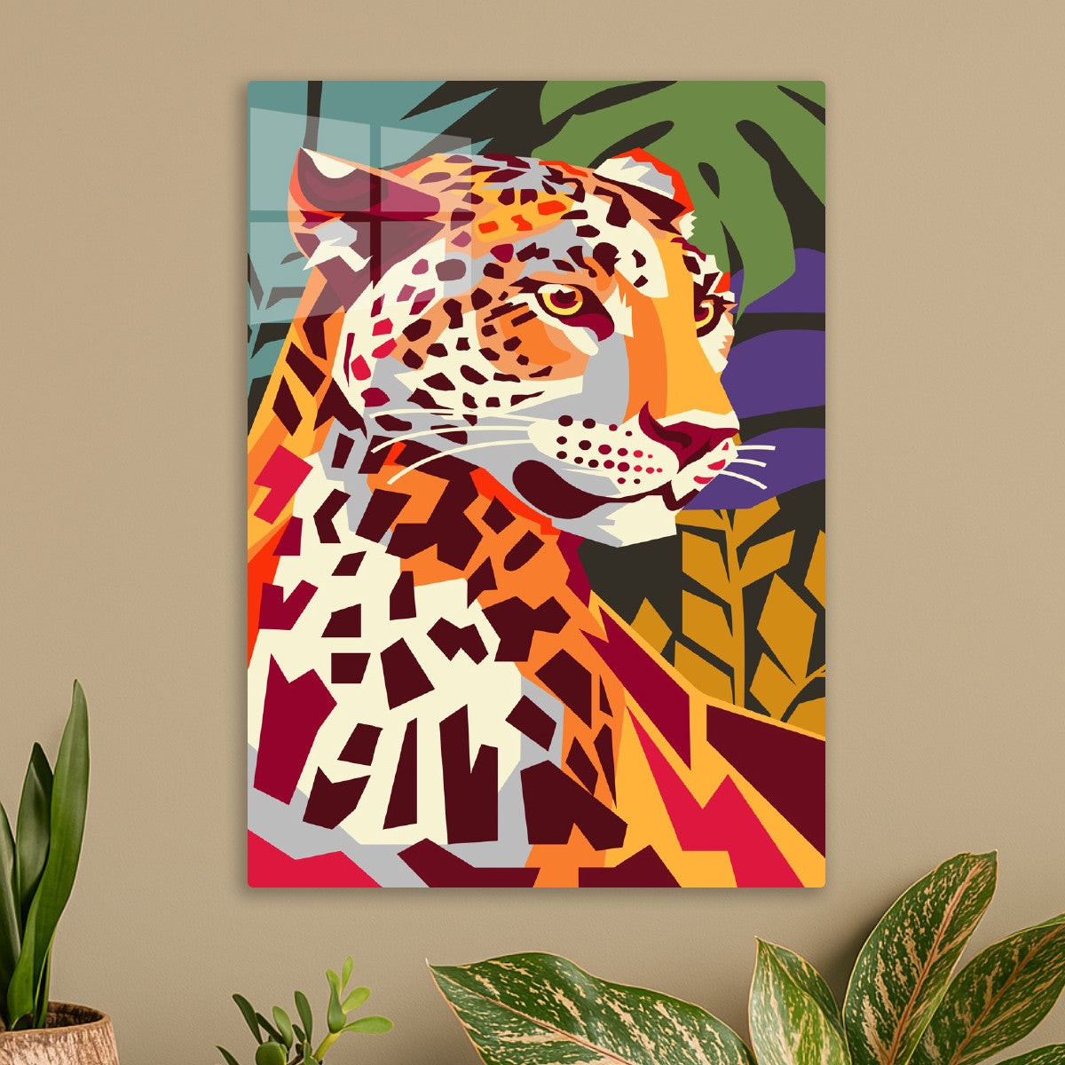 Colorful Geometric Leopard