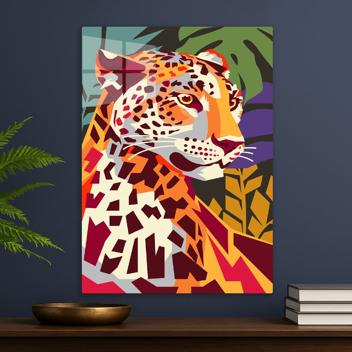 Colorful Geometric Leopard