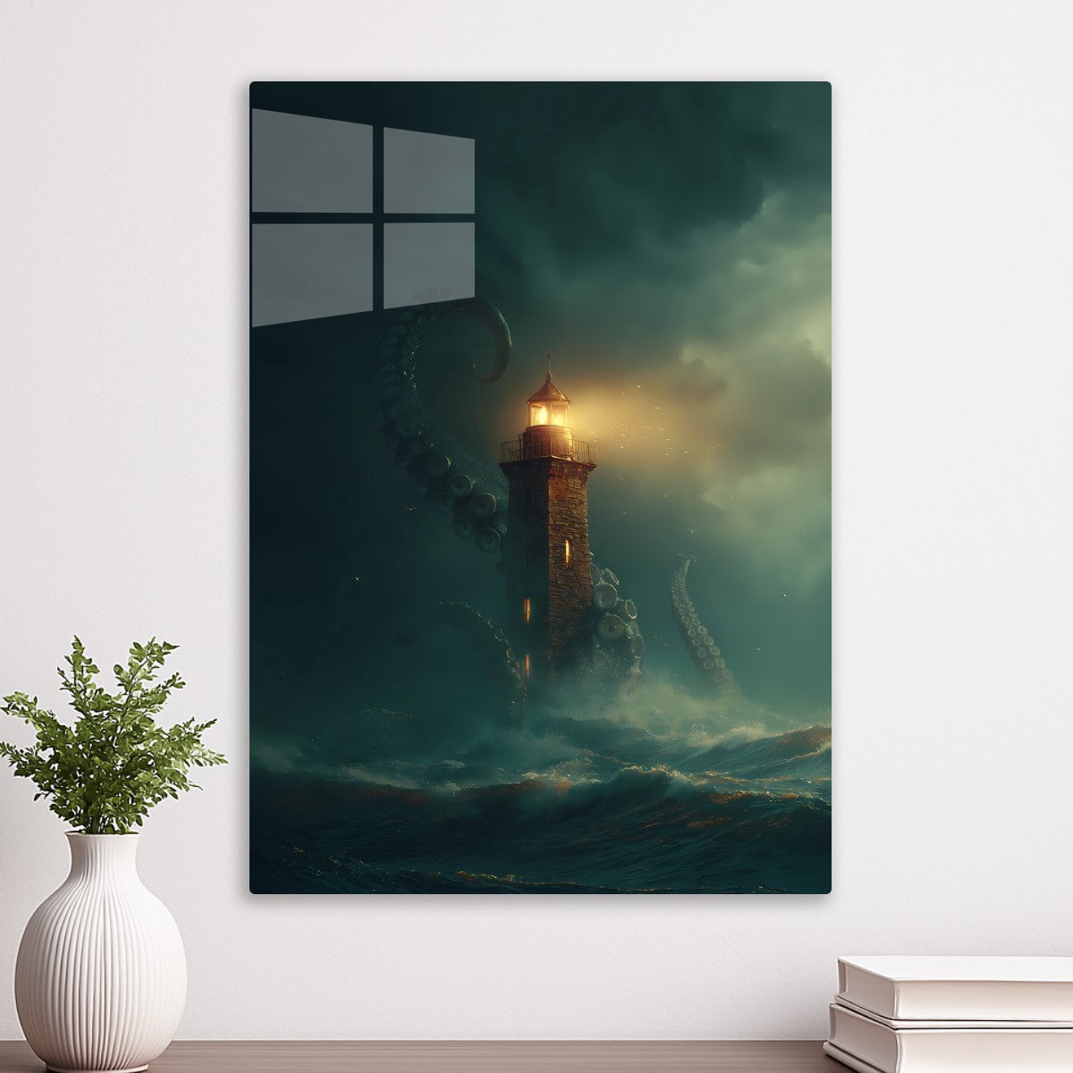  Steampunk Lighthouse Kraken Octopus