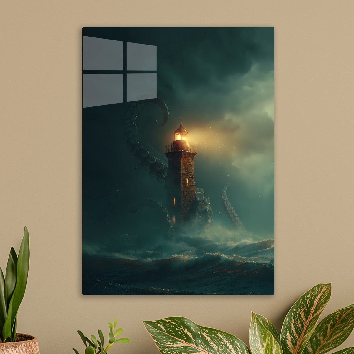  Steampunk Lighthouse Kraken Octopus