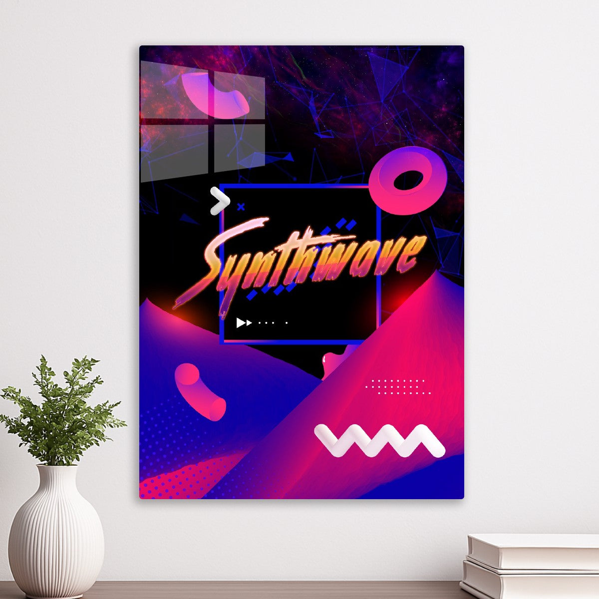 Neon synthwave horizon