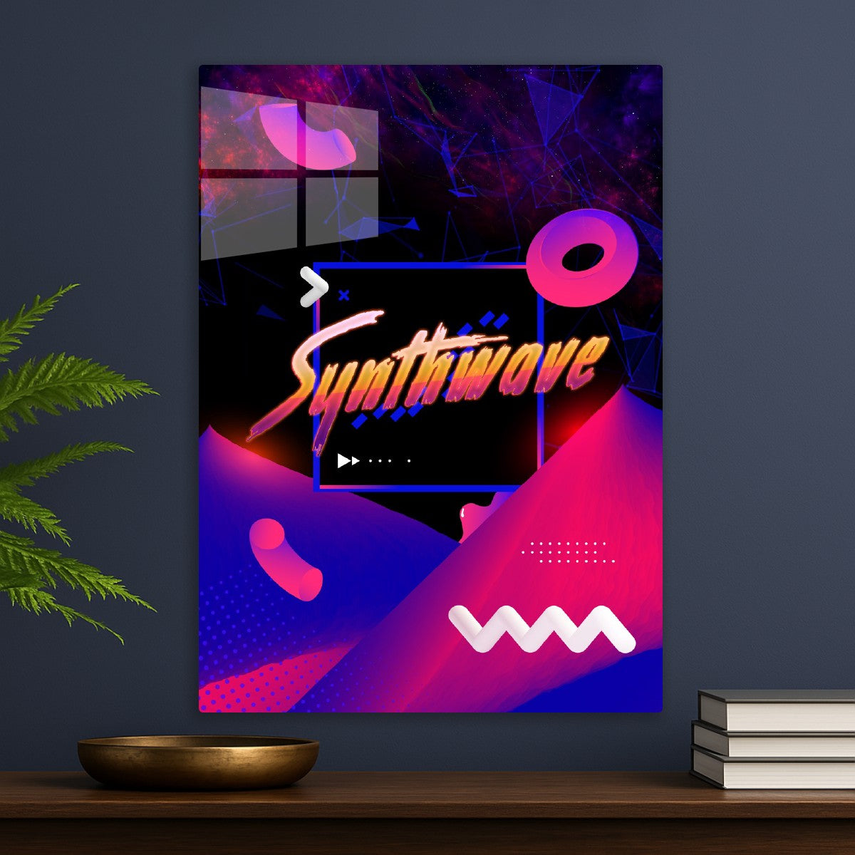 Neon synthwave horizon