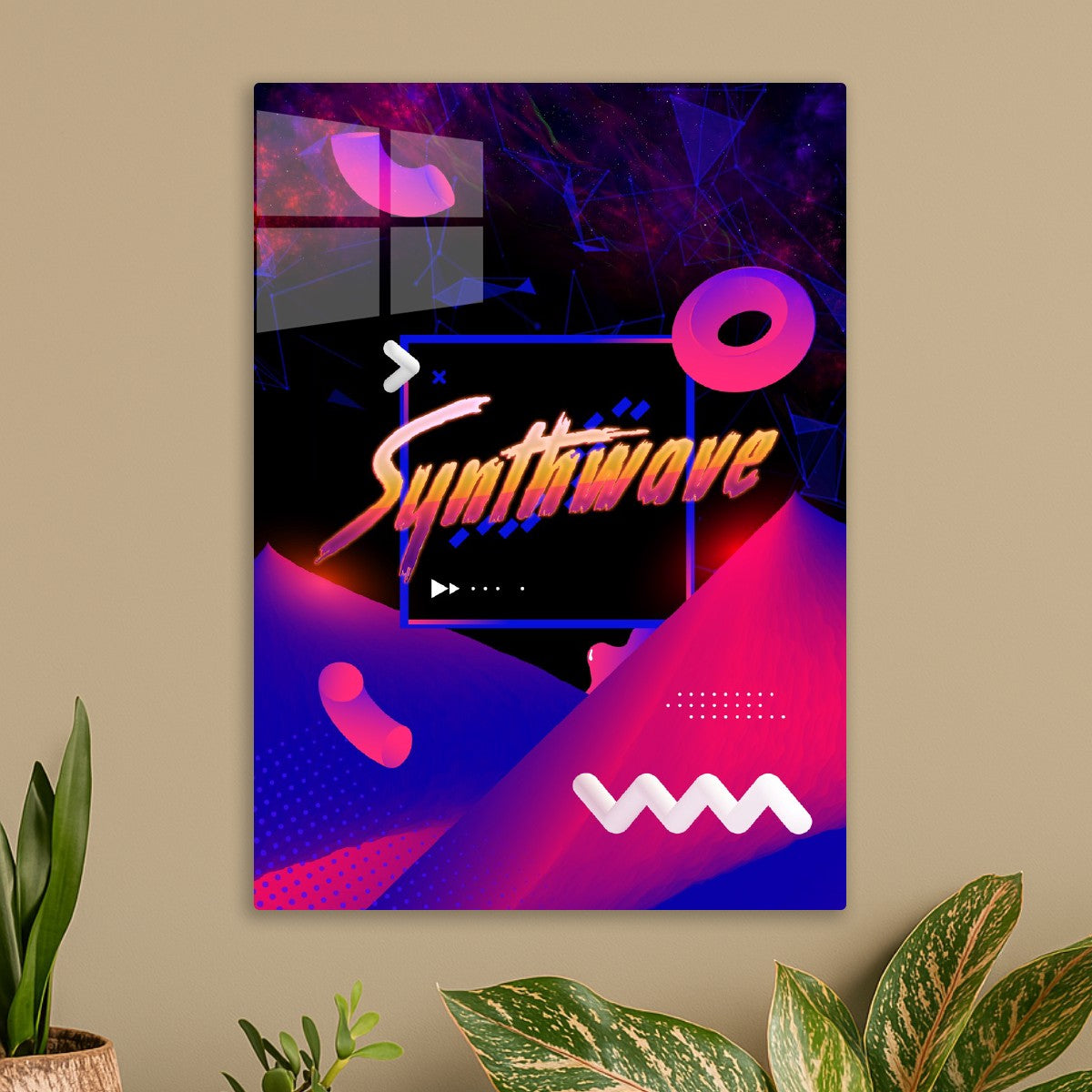 Neon synthwave horizon