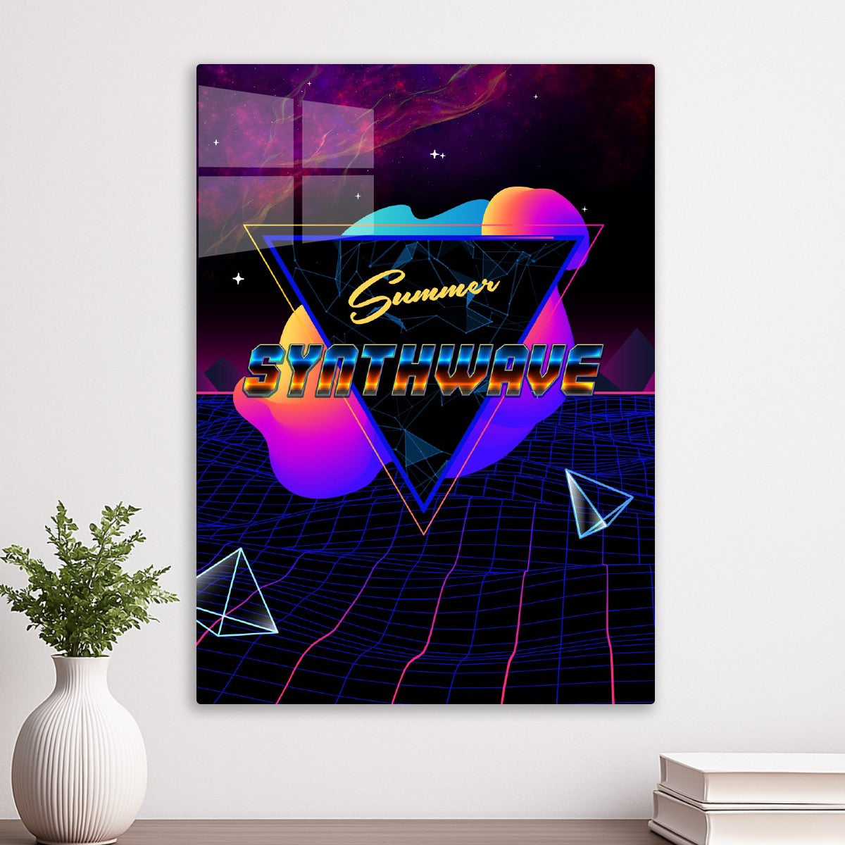Neon synthwave horizon