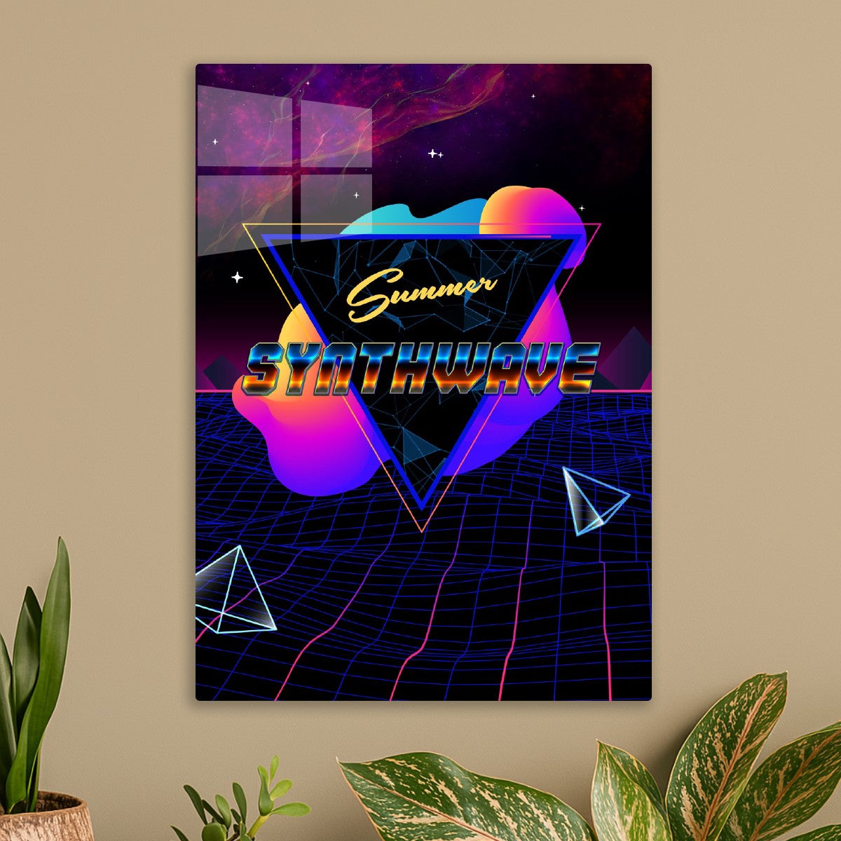 Neon synthwave horizon