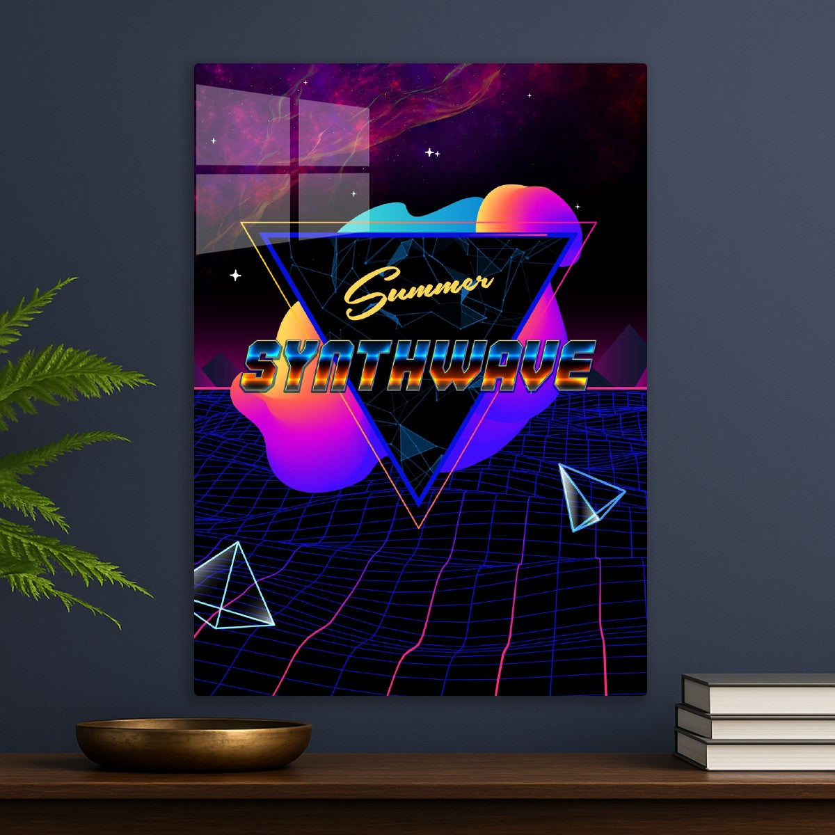 Neon synthwave horizon