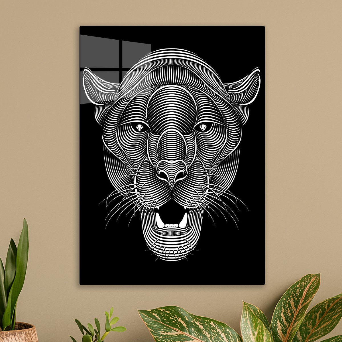 Intricate Panther Line Art