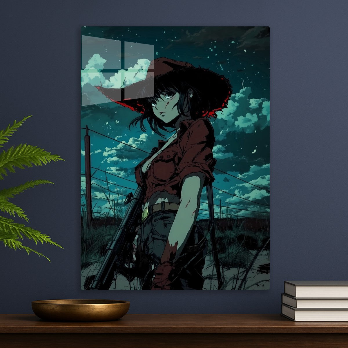 Dark Vintage Anime Cow Girl