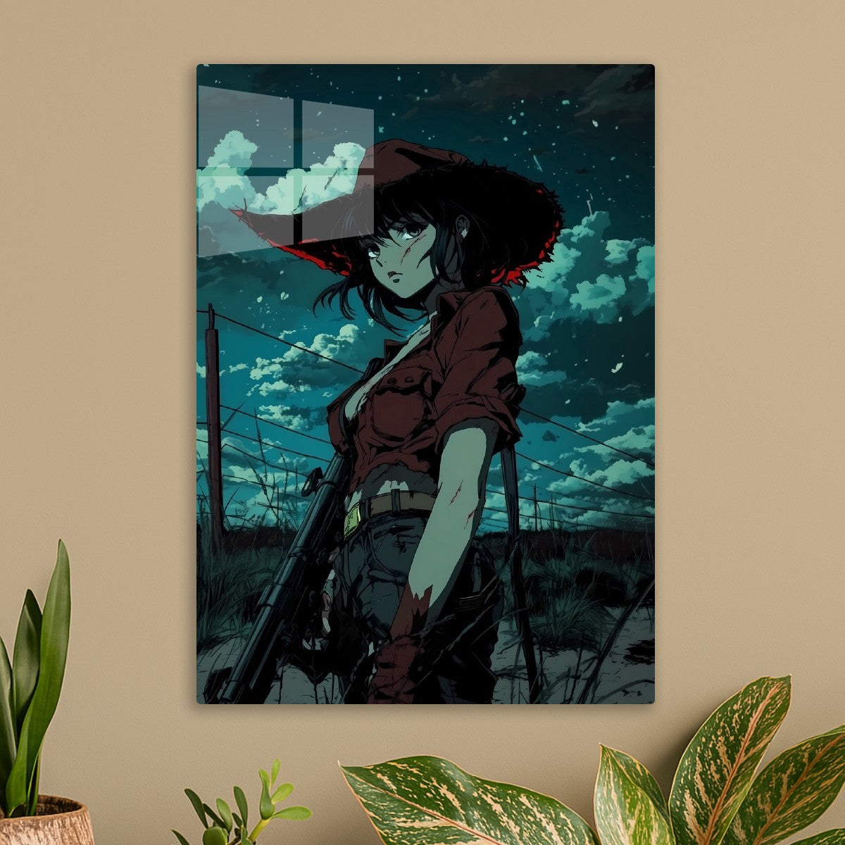 Dark Vintage Anime Cow Girl