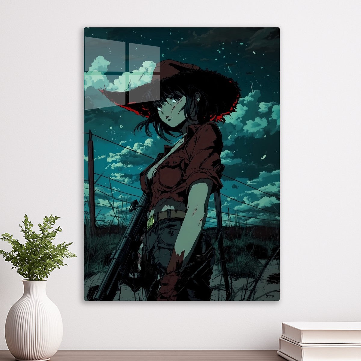 Dark Vintage Anime Cow Girl