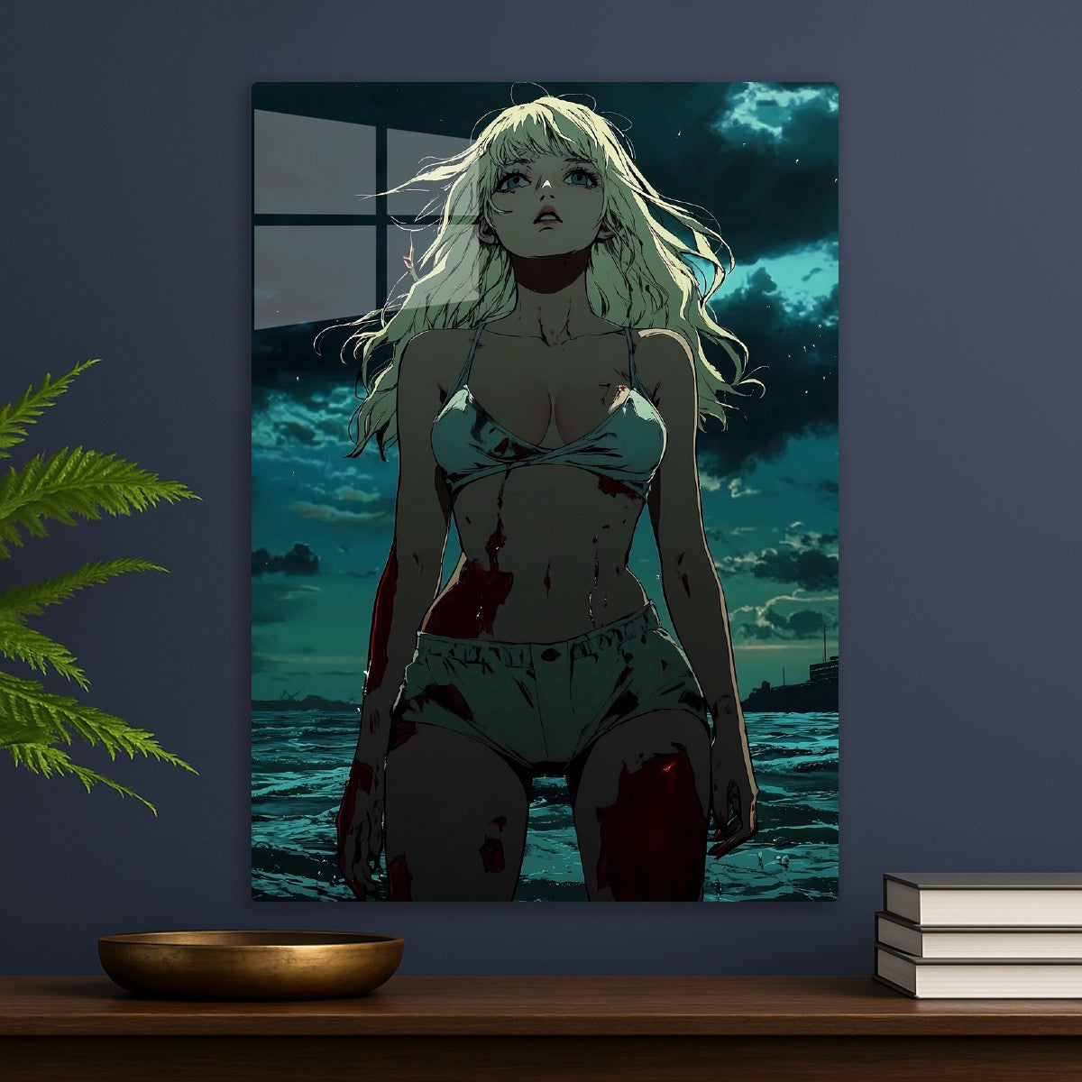 Dark Vintage Anime Bikini Girl