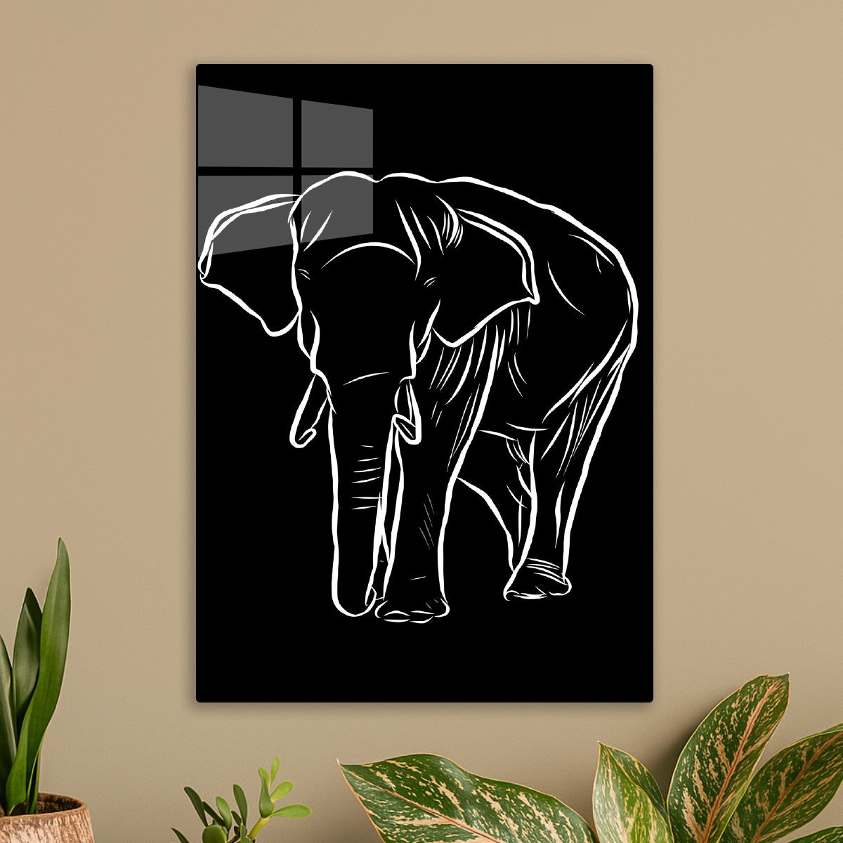 Elephant Outline Drawing