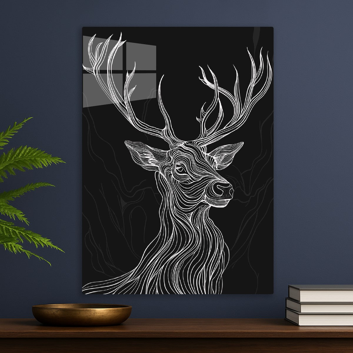Majestic Deer in Fine Lines