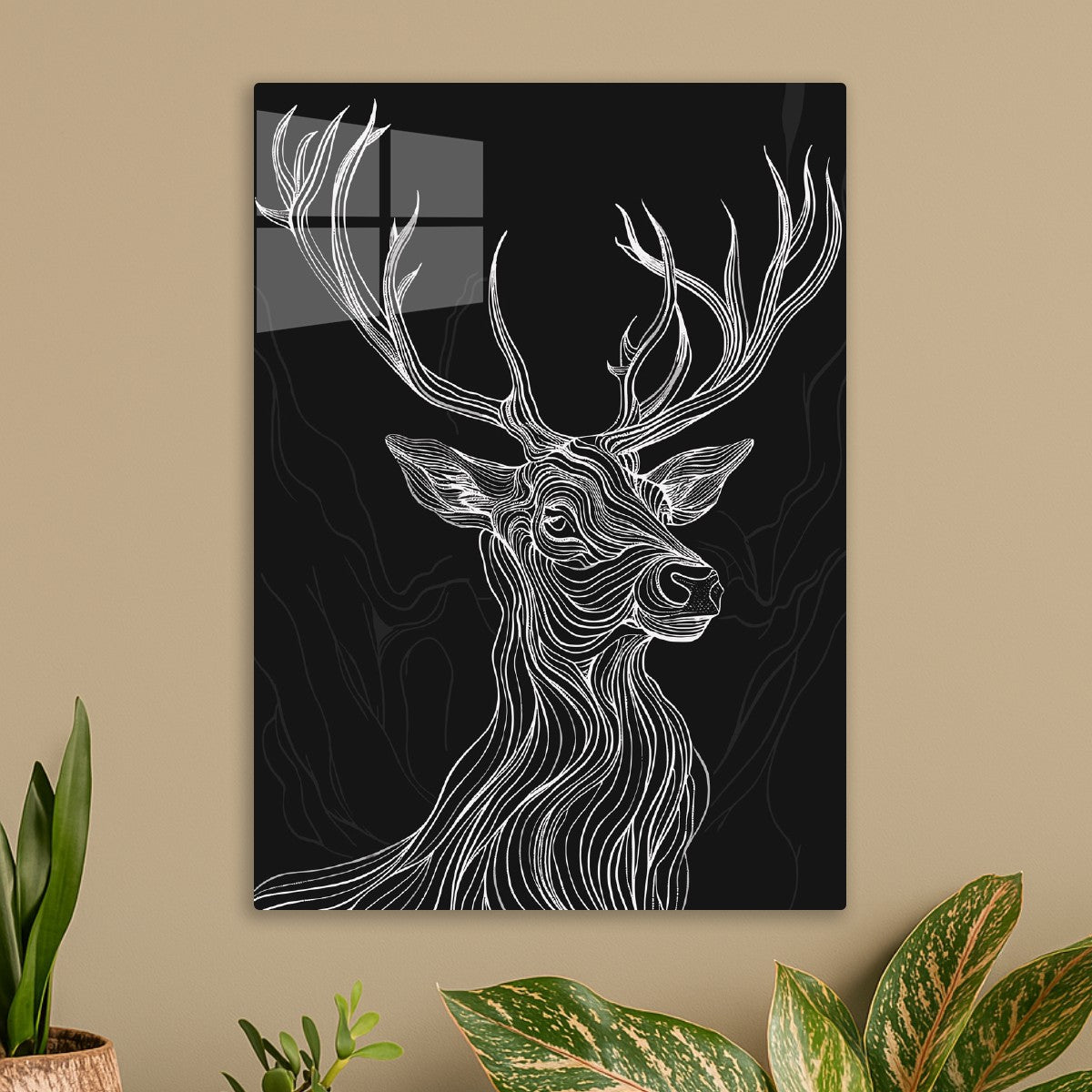 Majestic Deer in Fine Lines