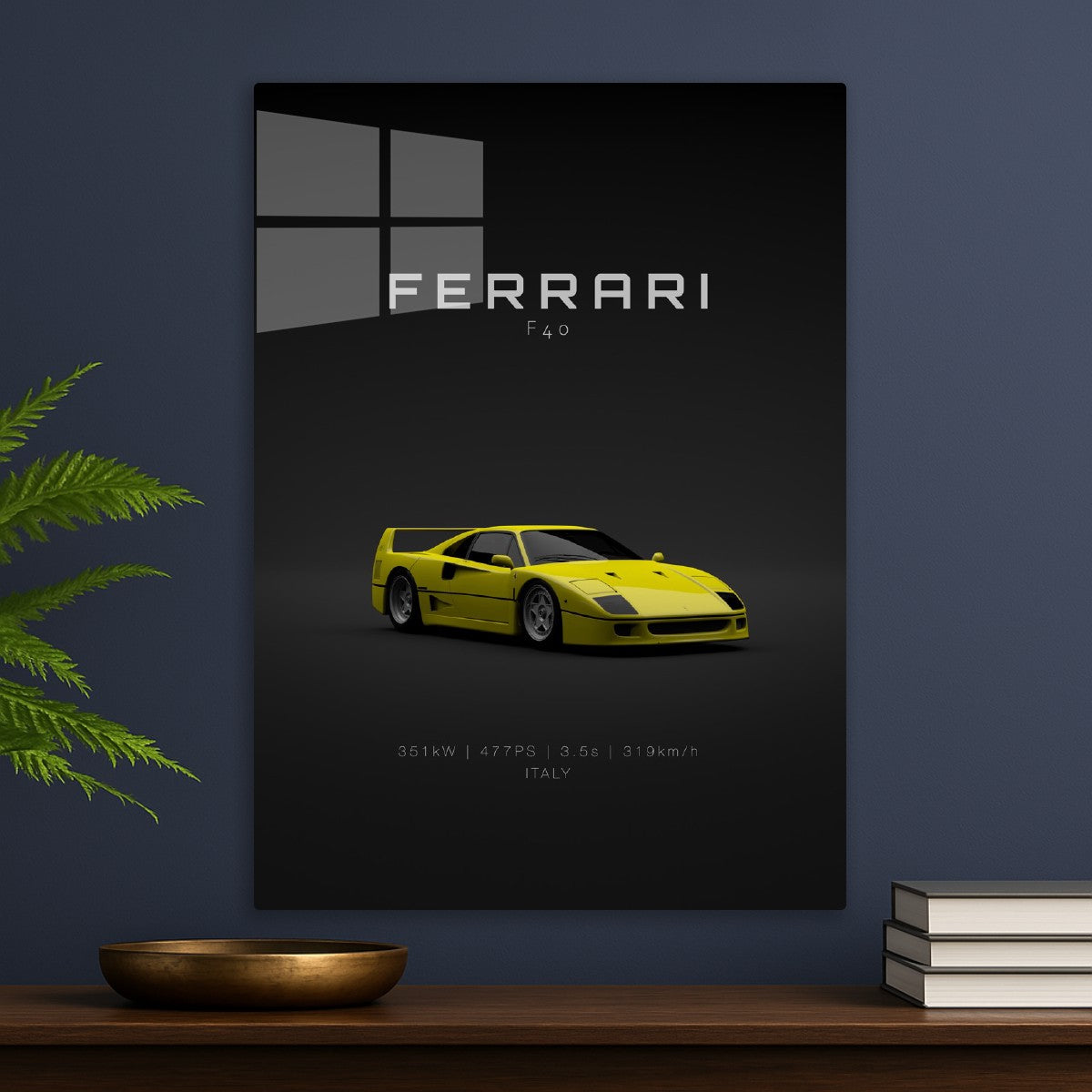 Ferrari F40 1992 - Yellow Fron