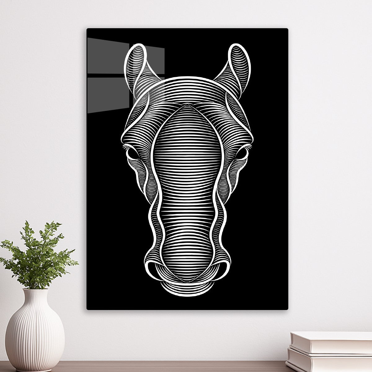 Graceful Horse Head in Profile