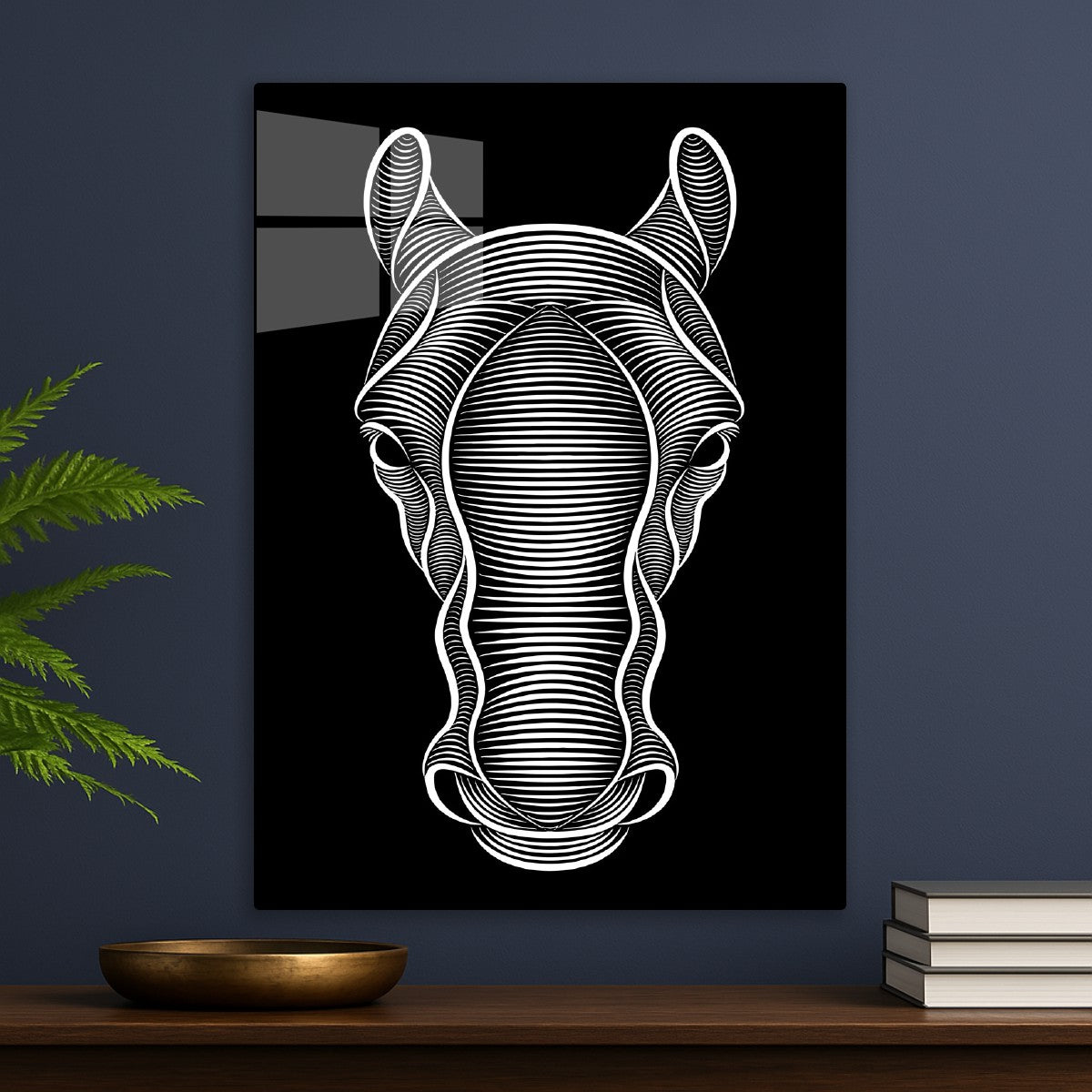 Graceful Horse Head in Profile