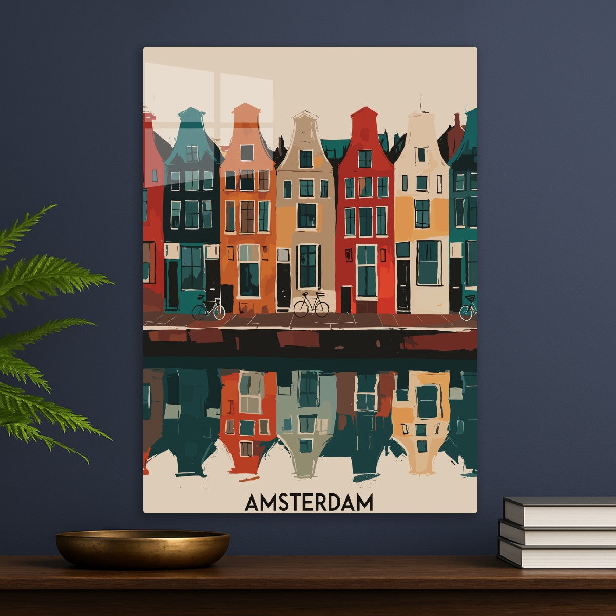 Amsterdam Canal Houses Reflect