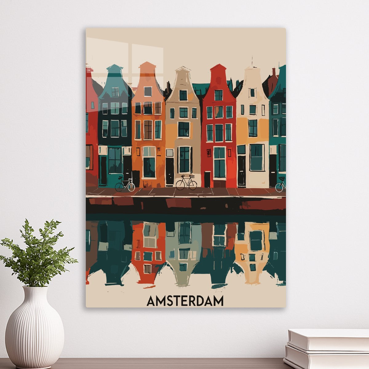 Amsterdam Canal Houses Reflect