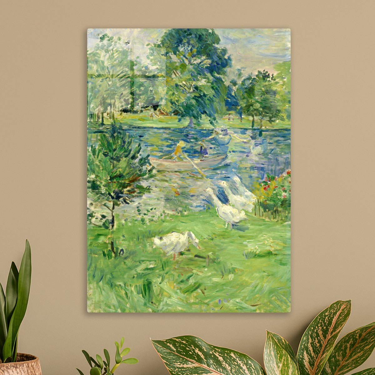 Girl in a Boat with Geese 