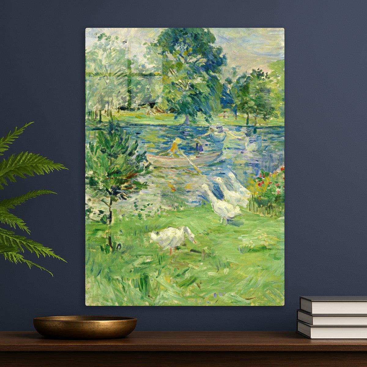 Girl in a Boat with Geese 