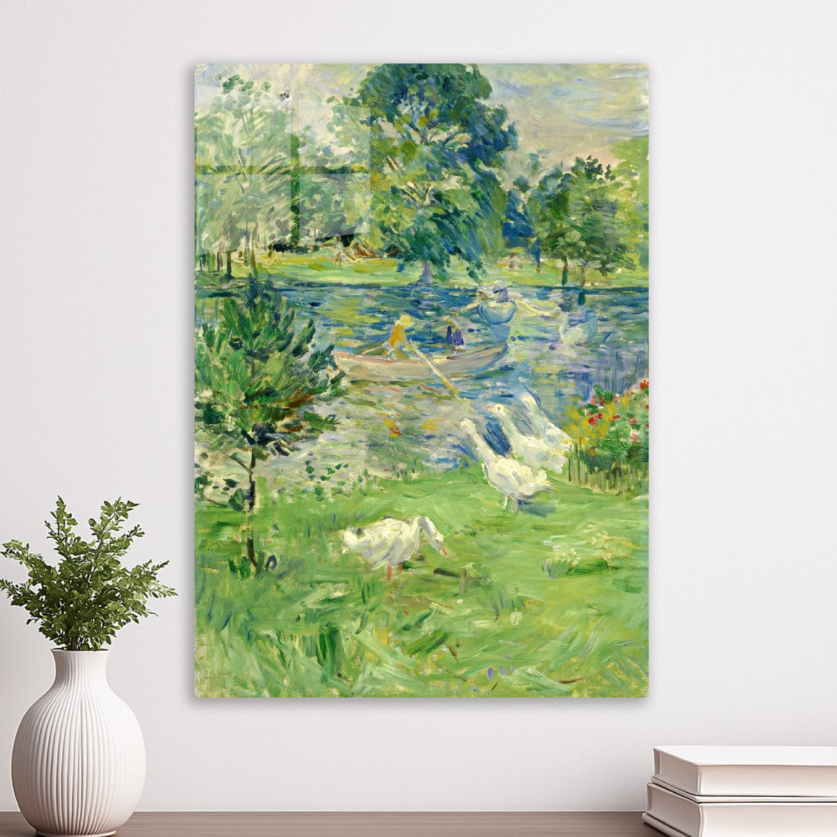 Girl in a Boat with Geese 