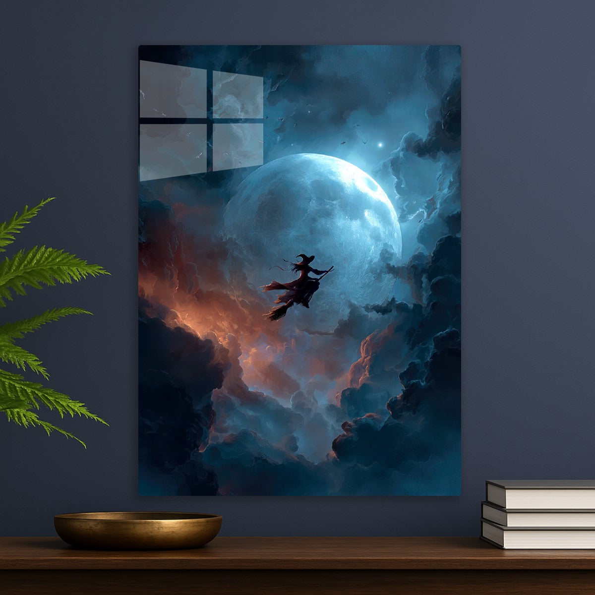 Flying Witch Silhouette
