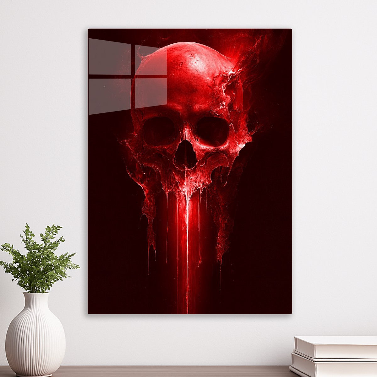 Red Dripping Skull