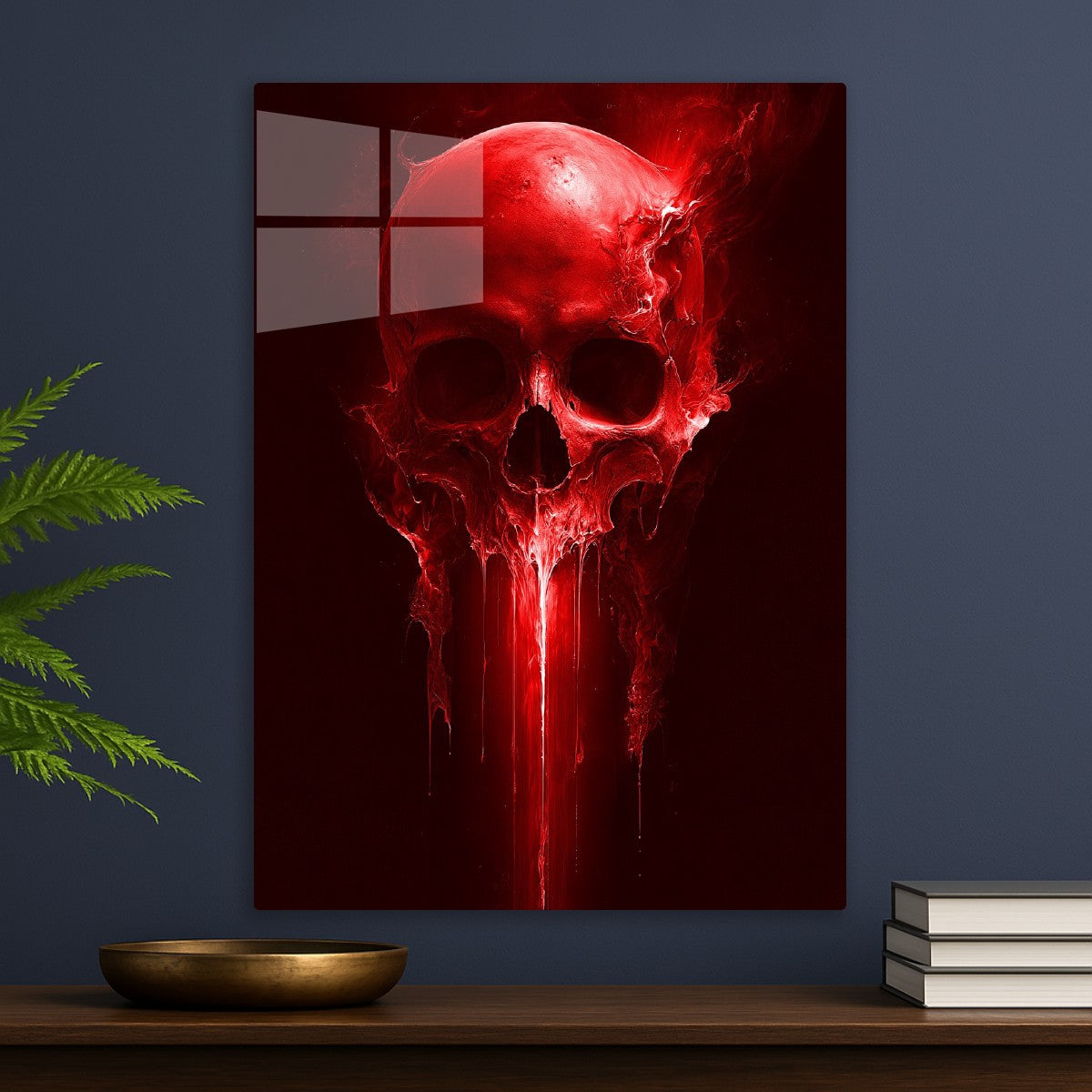 Red Dripping Skull