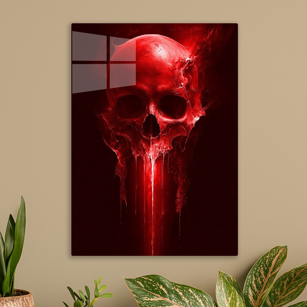 Red Dripping Skull