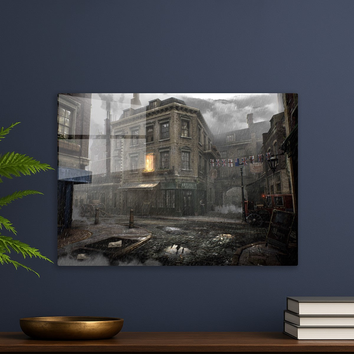 The Rainy London City painting