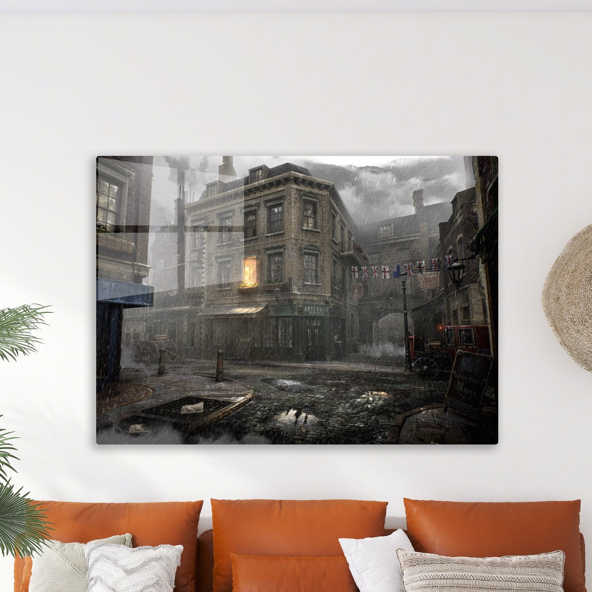 The Rainy London City painting