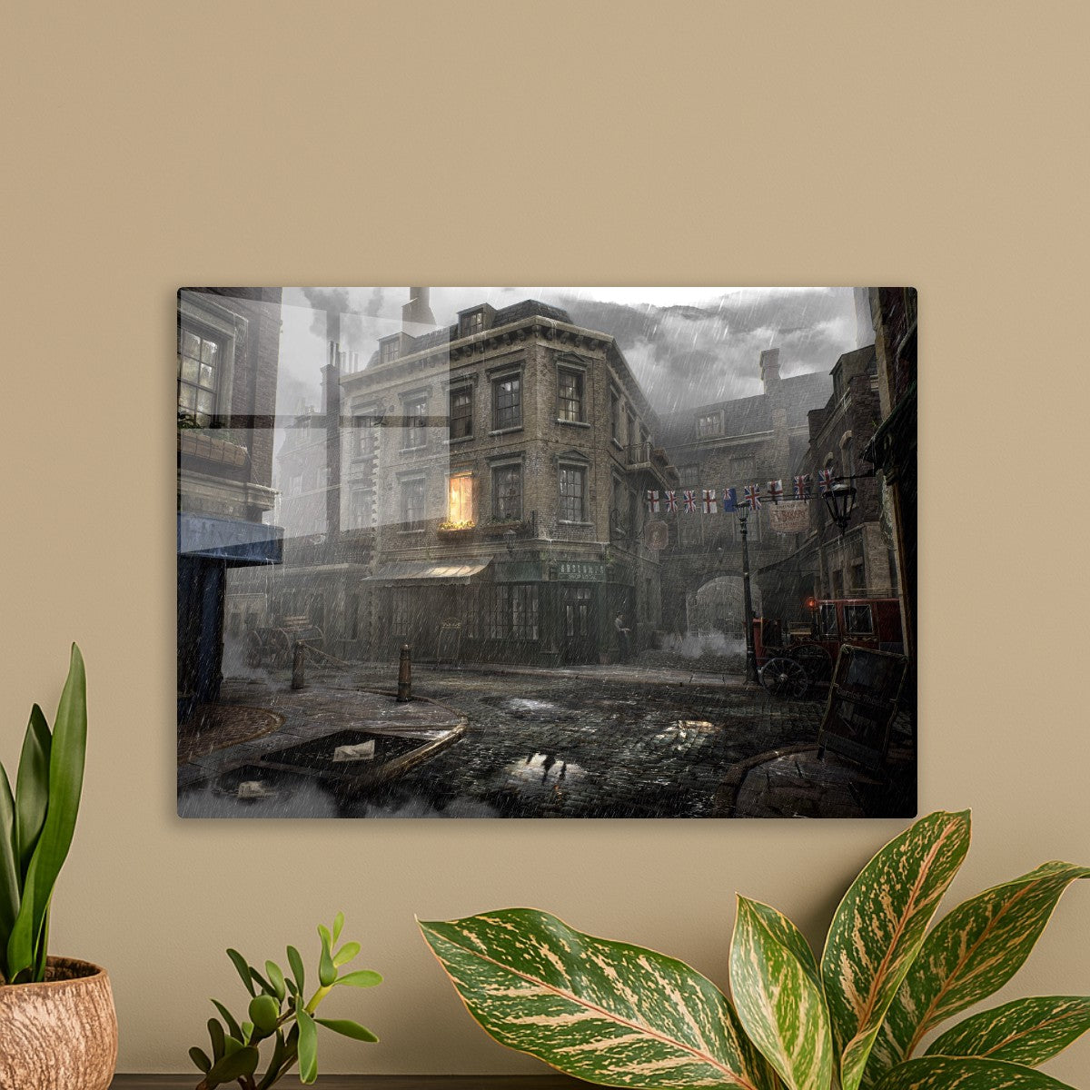 The Rainy London City painting