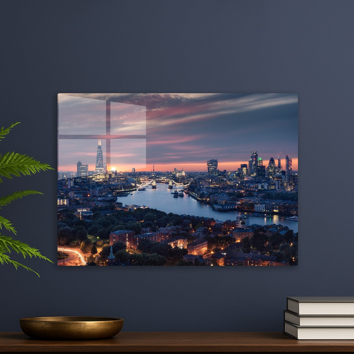 London UK city skyline sunset