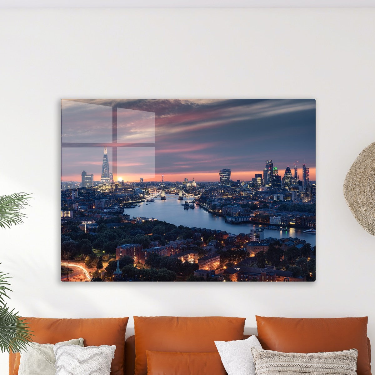 London UK city skyline sunset