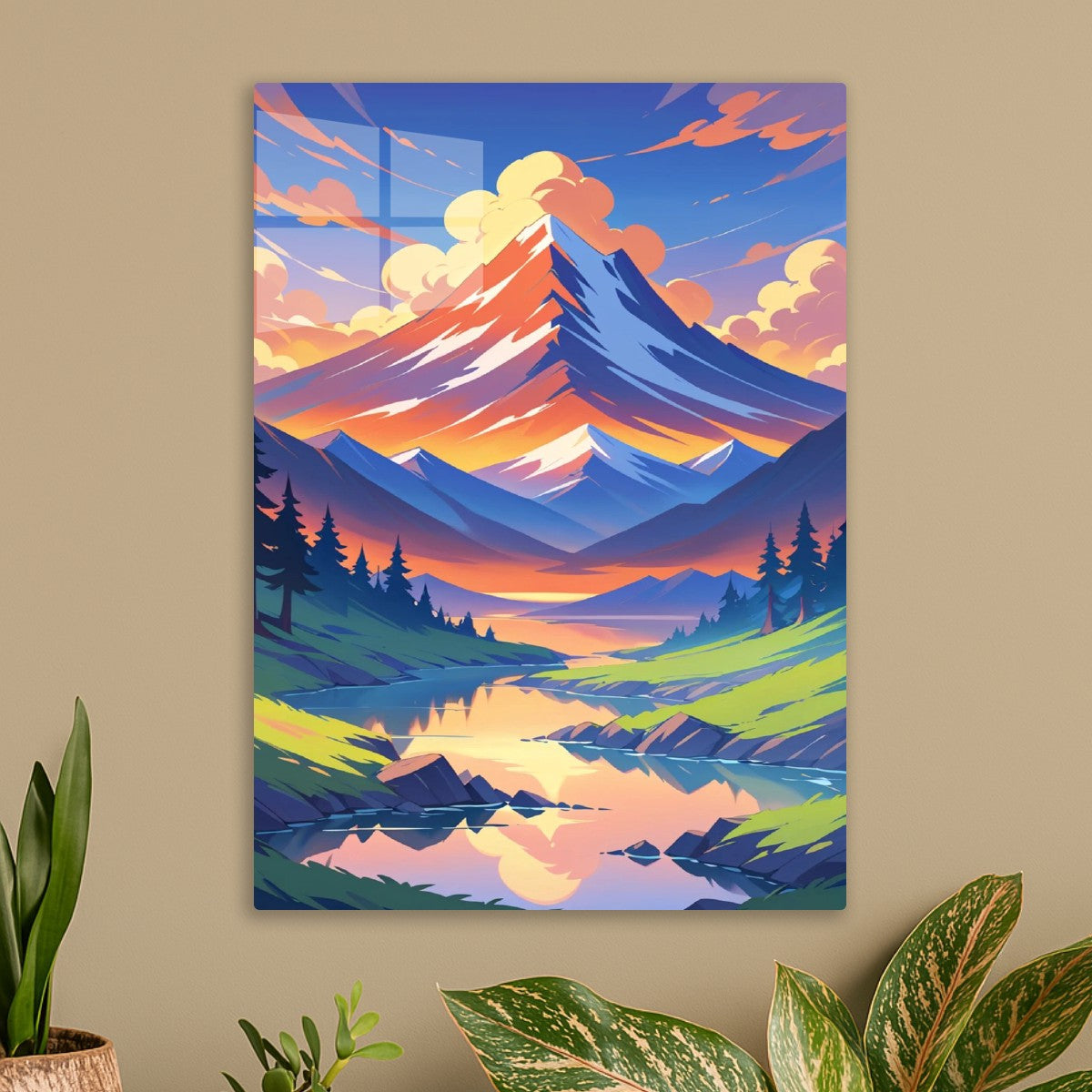 Sunset Peak: Vivid Alpine Glow