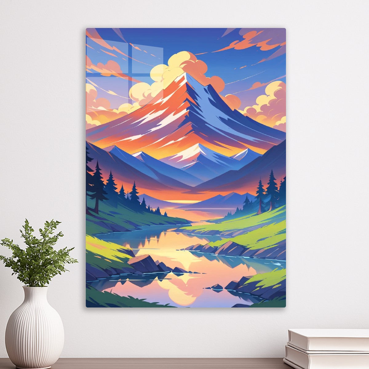 Sunset Peak: Vivid Alpine Glow