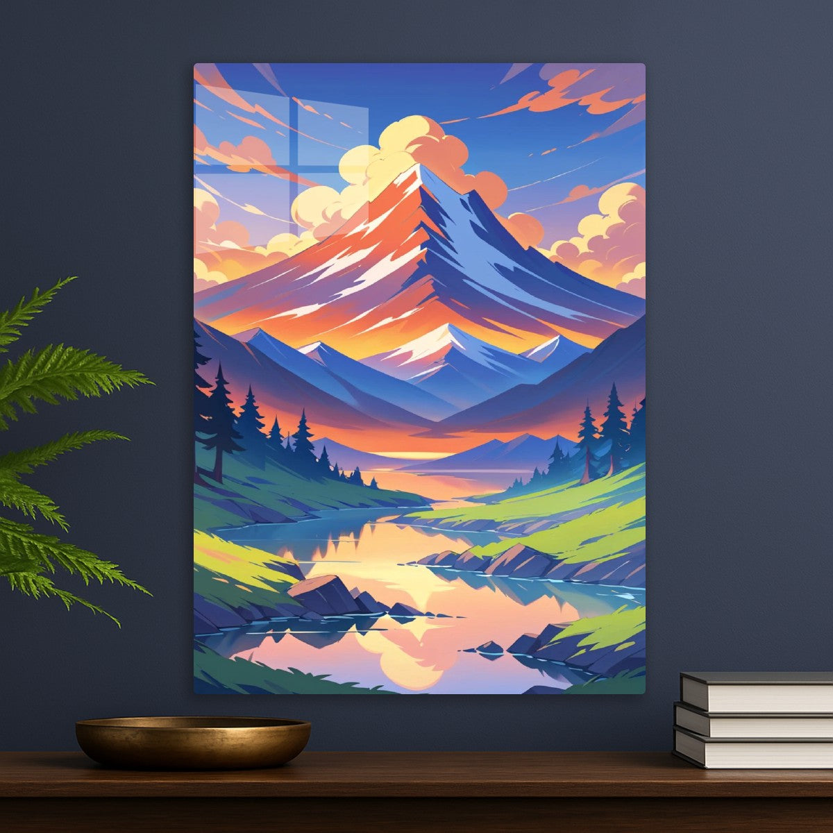 Sunset Peak: Vivid Alpine Glow