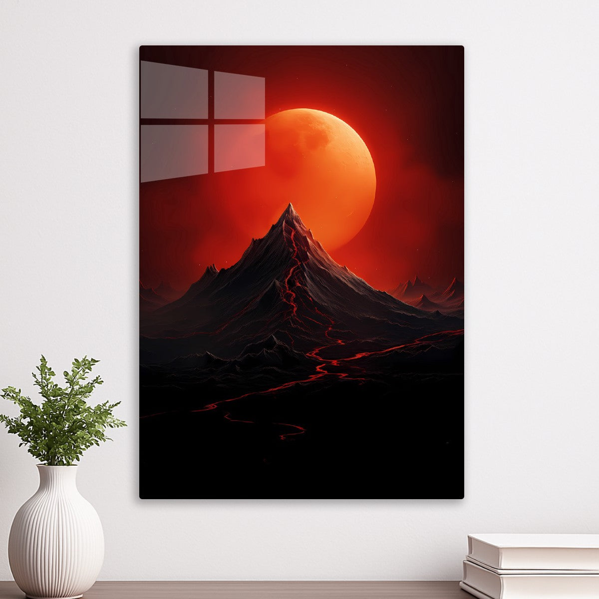 The Red Planet And Lava Flows