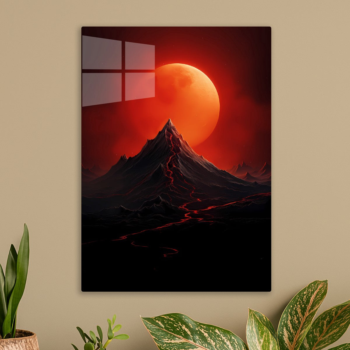 The Red Planet And Lava Flows