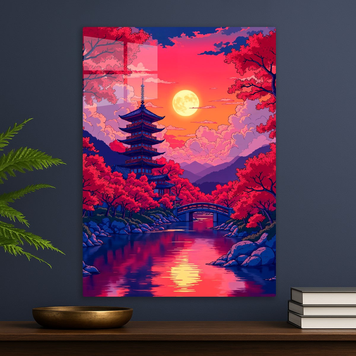Crimson Twilight over Pagoda