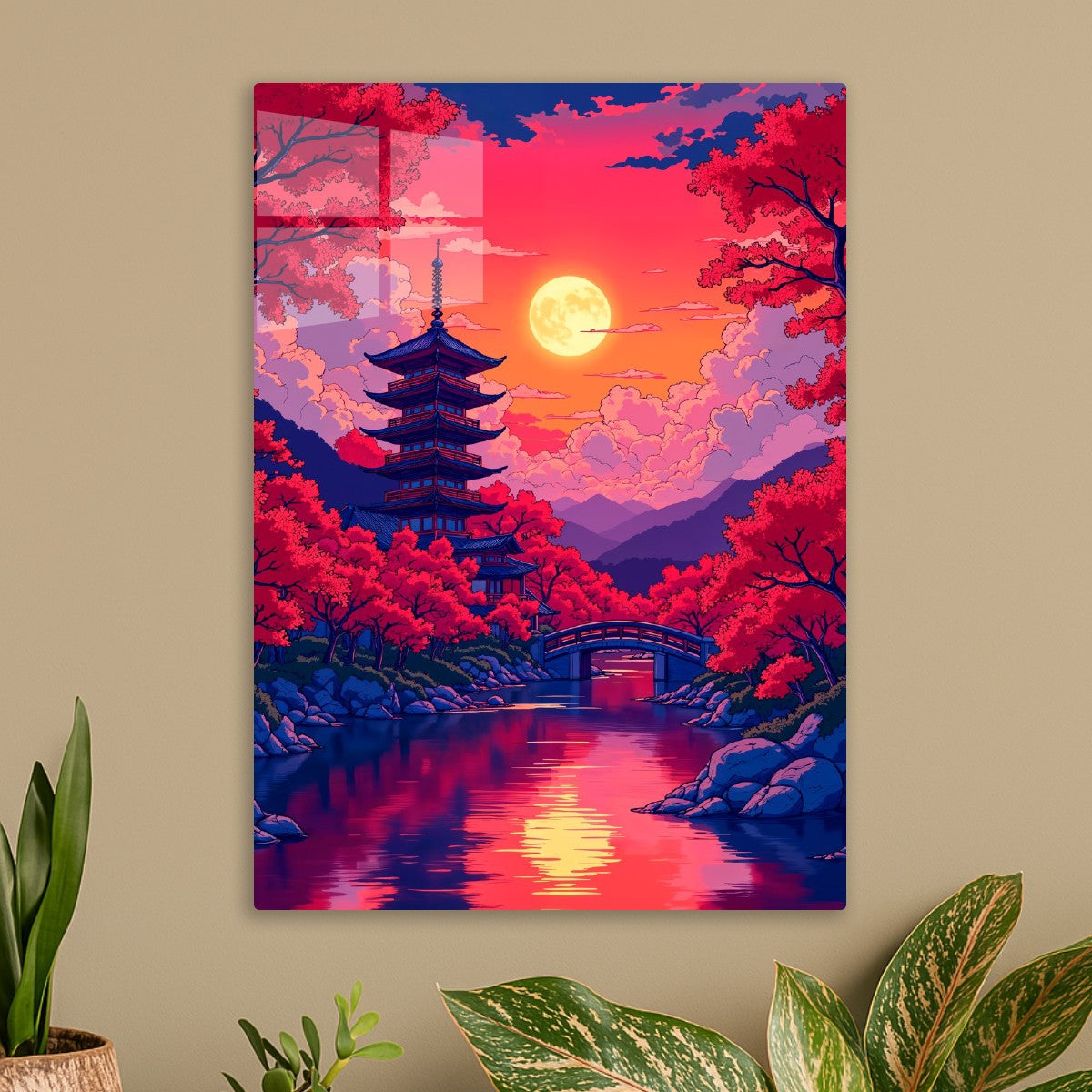 Crimson Twilight over Pagoda